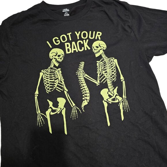 I Got Your Back Skeleton Halloween T-Shirt Medium Celebrate 100% Cotton Unisex - Picture 4 of 4